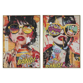 CUADRO LIENZO PS 80X3,5X120 CHICA POP 2 SURT.