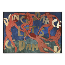 CUADRO LIENZO PS 140X4X100 DANZA DORADO AZUL