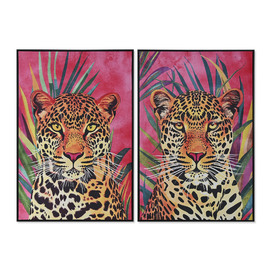 CUADRO LIENZO VELVET 83X3,8X123 LEOPARDO 2 SURT.