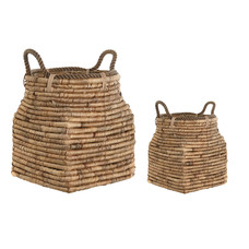 CESTA SET 2 FIBRA METAL 45X45X57 NATURAL