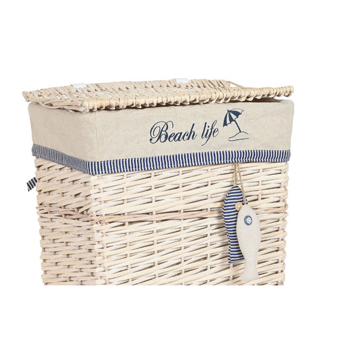 CESTA SET 5 POLIESTER ALGODON 47X35X56 PECES BEIGE