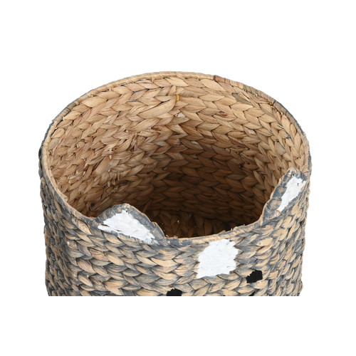 CESTA SET 3 JUNCO 40X40X37 ANIMALES NATURAL