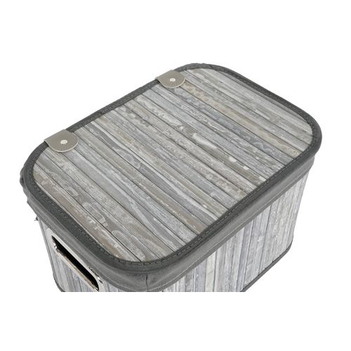 CESTA SET 6 BAMBU POLIESTER 51X35X33 GRIS