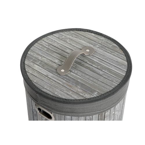 CESTA ROPA SET 3 BAMBU POLIESTER 38X38X60 GRIS