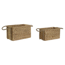 CESTA SET 2 FIBRA CUERDA 40X25X25 NATURAL CESTA SET 2 FIBRA CUERDA 40X25X25 NATURAL