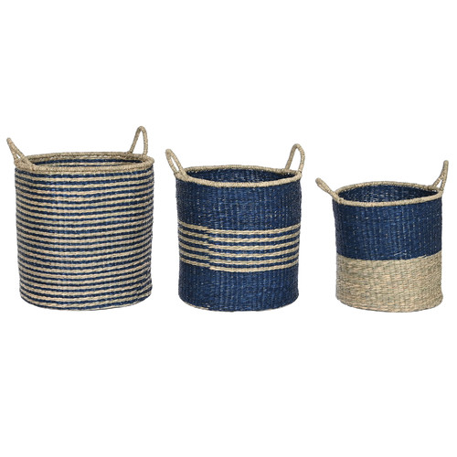 CESTA SET 3 YUTE SEAGRASS 43X43X54 40X41 36X37