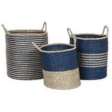 CESTA SET 3 YUTE SEAGRASS 43X43X54 40X41 36X37