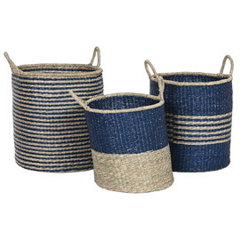 CESTA SET 3 YUTE SEAGRASS 43X43X54 40X41 36X37