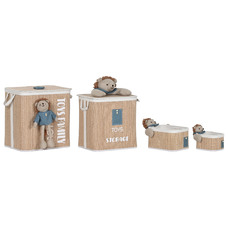 CESTA ROPA SET 4 FIBRA ALGODON 44X44X45 NATURAL CESTA ROPA SET 4 FIBRA ALGODON 44X44X45 NATURAL