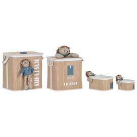 CESTA ROPA SET 4 FIBRA ALGODON 44X44X45 NATURAL