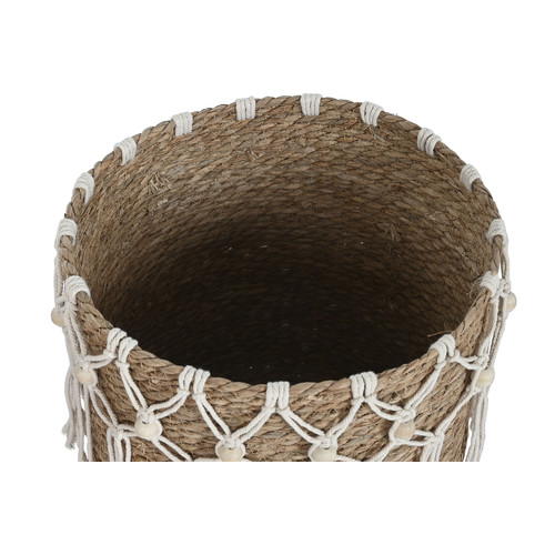 CESTA SET 3 FIBRA TRENZADA ALGODON 38X38X35