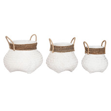 CESTA SET 3 BAMBU 55X55X54 BLANCO CESTA SET 3 BAMBU 55X55X54 BLANCO