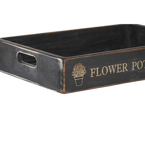 BANDEJA SET 3 ABETO 56X38X10 IMPRESA CON ASA NEGRO