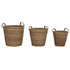CESTA SET 3 SEAGRASS 43X43X48 NATURAL