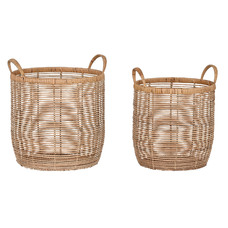 CESTA SET 2 RATAN METAL 38X38X45 NATURAL