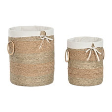 CESTA SET 2 SEAGRASS TELA 39X40X48 NATURAL CESTA SET 2 SEAGRASS TELA 39X40X48 NATURAL