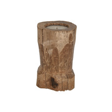 VELA TECA RECICLADA 30X30X40 VERTICAL NATURAL