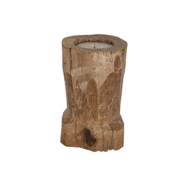 VELA TECA RECICLADA 30X30X40 VERTICAL NATURAL