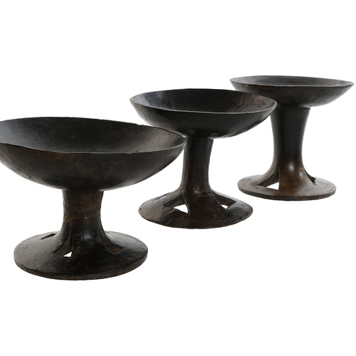 CENTRO MESA TECA 30X30X22 TRIBU NAGA MARRON