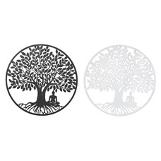 DECORACION PARED METAL 100X1X100 ARBOL BU 2 SURT.