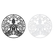 DECORACION PARED METAL 100X1X100 BUDA 2 SURT.