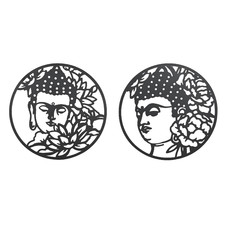 DECORACION PARED METAL 100X1X100 BUDA 2 SURT.