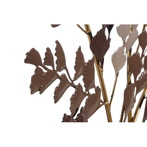 DECORACION PARED METAL 75,6X7X80 RAMAS BEIGE