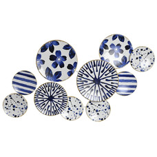 DECORACION PARED METAL 111X8,9X64 AZUL