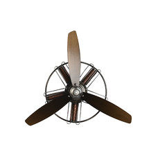 DECORACION PARED METAL 55X16X52 HELICE MARRON