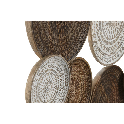 DECORACION PARED MANGO 74X5X76 MANDALAS DESGASTADO