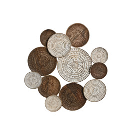 DECORACION PARED MANGO 74X5X76 MANDALAS DESGASTADO