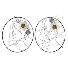 DECORACION PARED METAL 53X4,5X60,5 CHICA 2 SURT.