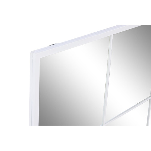 ESPEJO HIERRO CRISTAL 90X2X90 VENTANA BLANCO