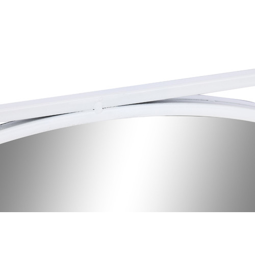 ESPEJO HIERRO CRISTAL 85,5X3X85,5 BLANCO