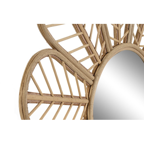 ESPEJO RATAN ESPEJO 69X2X60 FLOR NATURAL MARRON