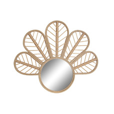 ESPEJO RATAN ESPEJO 69X2X60 FLOR NATURAL MARRON