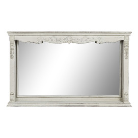 ESPEJO ABETO MDF 125X12X76 ENVEJECIDO BLANCO