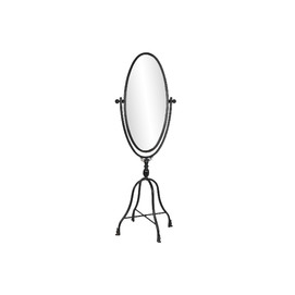 ESPEJO VESTIDOR METAL CRISTAL 61X62X174 NEGRO