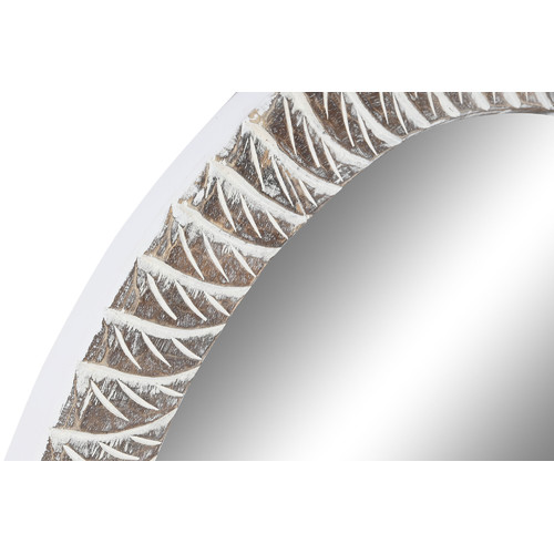 ESPEJO MANGO ESPEJO 90X4X90 TALLADO DECAPE BLANCO