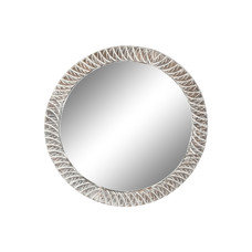 ESPEJO MANGO ESPEJO 90X4X90 TALLADO DECAPE BLANCO