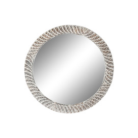 ESPEJO MANGO ESPEJO 90X4X90 TALLADO DECAPE BLANCO