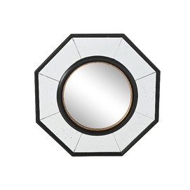 ESPEJO MADERA ESPEJO 65X5X65 OJO DE PEZ DESGASTADO