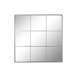 ESPEJO HIERRO CRISTAL 90X2X90 VENTANA VERDE MENTA