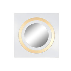 ESPEJO HIERRO CRISTAL 90X4X90 DORADO