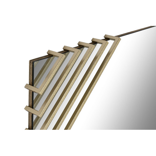 ESPEJO HIERRO CRISTAL 63X6X93 DORADO