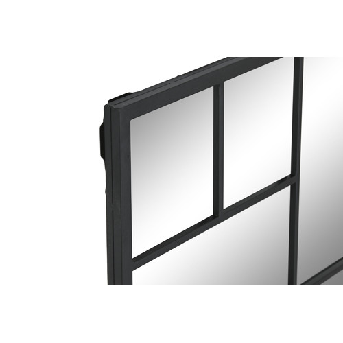 ESPEJO HIERRO CRISTAL 90X2X90 NEGRO