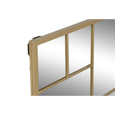 ESPEJO HIERRO CRISTAL 90X2X90 DORADO