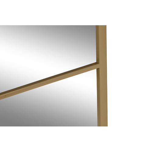 ESPEJO HIERRO CRISTAL 90X2X90 DORADO