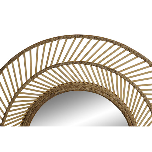 ESPEJO BAMBU CRISTAL 81X2X81 NATURAL