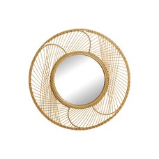 ESPEJO RATAN CRISTAL 70X2X70 NATURAL